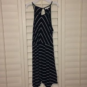 Striped black and white dress